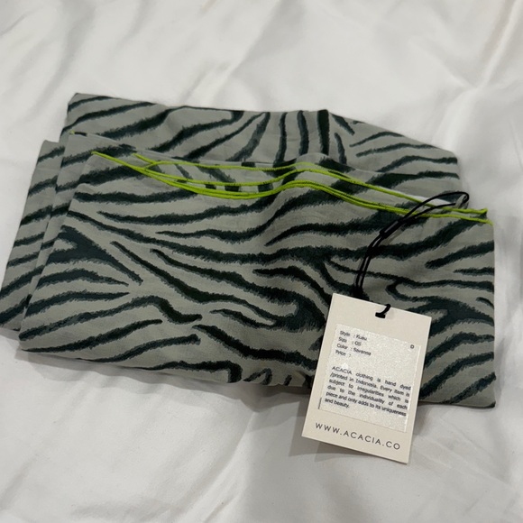 acacia swimwear Other - Acacia Swimwear Zebra Print Sarong - Black and Gray